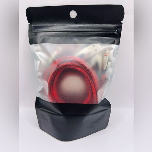 2x Pack Durable iPhone Cable 6FT (Luncky Red/ Black Grey) - Picture 10 of 13